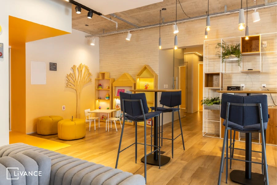 Ambiente de atendimento pediátrico na unidade Campinas, organizado para acolher crianças e famílias.